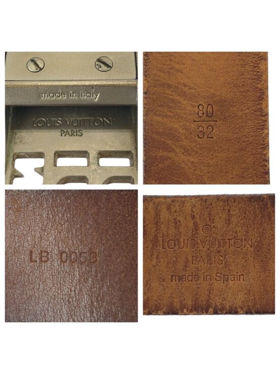 Louis Vuitton Ceinture Lst 80 Brown Gold Leather Belt main image 4